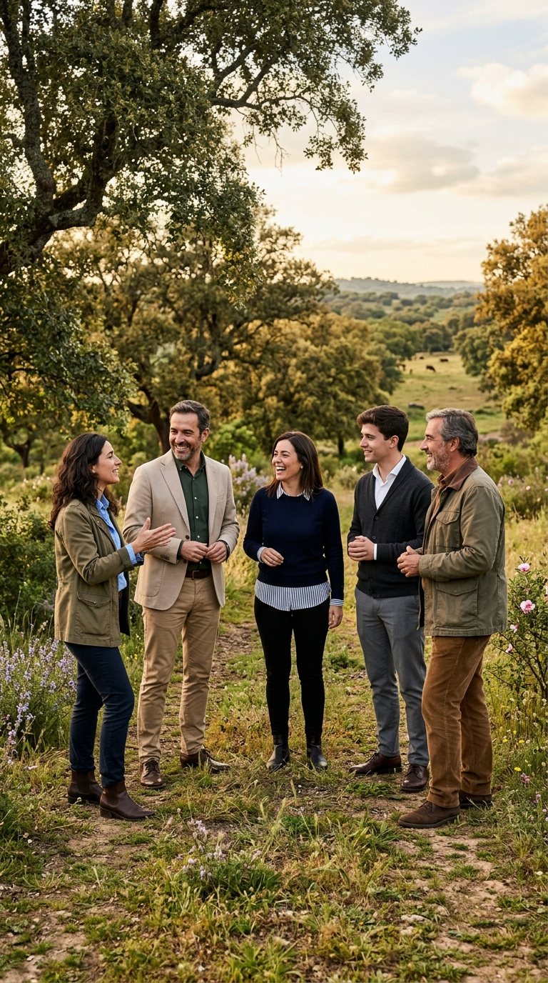 Equipo trabajando en una dinámica de confianza al aire libre